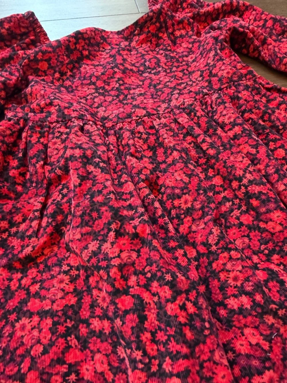 Gap Kids Puff Sleeve Corduroy Long Sleeve Dress Large - C42-014